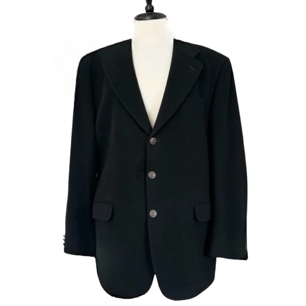 Linea by Louis Dell’olie Vintage Wool and Cashmere Blend Sport Coat Black